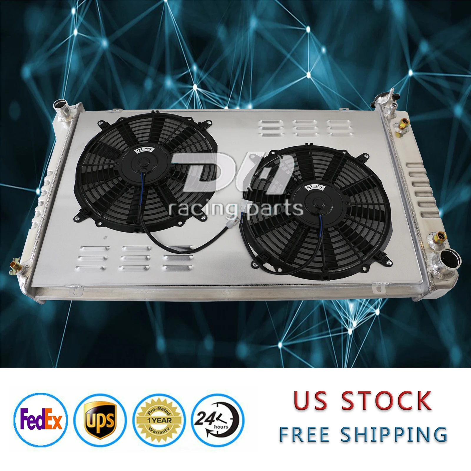 

28"W Fit 88-97 CHEVY P30 C/K 1500 2500 3500 5.7L V6 V8 3Row Radiator+Shroud+Fan