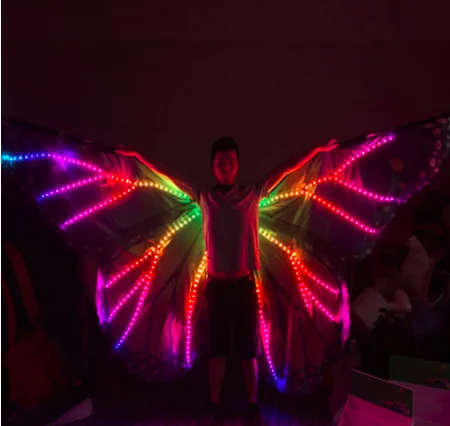 led butterfly wings Belly Dance Costume LED Wings Dance Accessories Girls LED Wings Costume LED Butterfly Wings adults kids2024