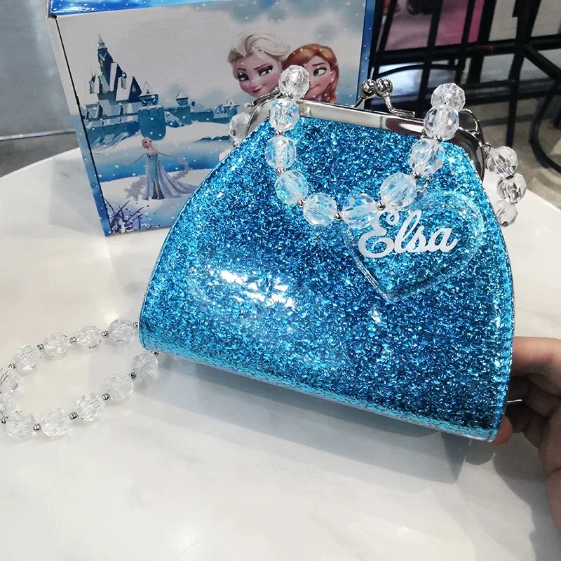 MINISO Frozen 2 Elsa Anna Crossbody Bag Children's Toys Shoulder bag Girl Sofia Princess  Handbag Kid Shopping Storage Bag Gift