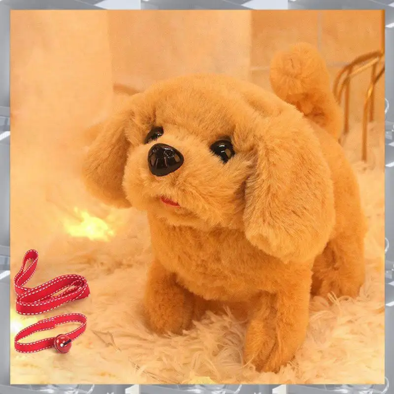 

A84F-Baby Dog That Walks Barks Tail Wagging Plush Interactive Electronic Pets Puppy Toys For Girls Boys Birthday