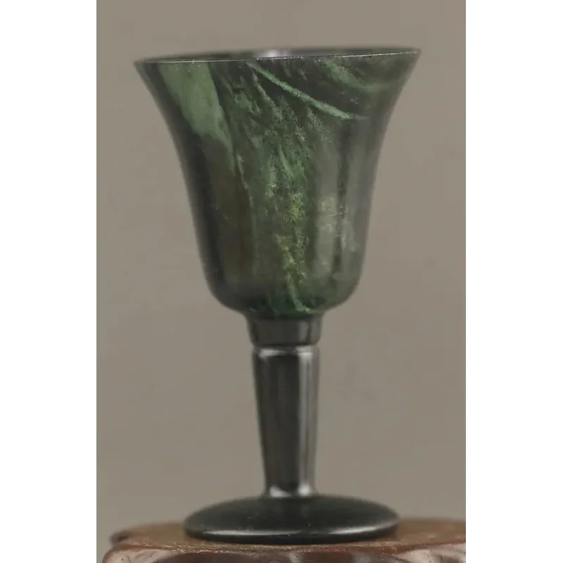 Old China Natural Jade Hand Carved goblet cup