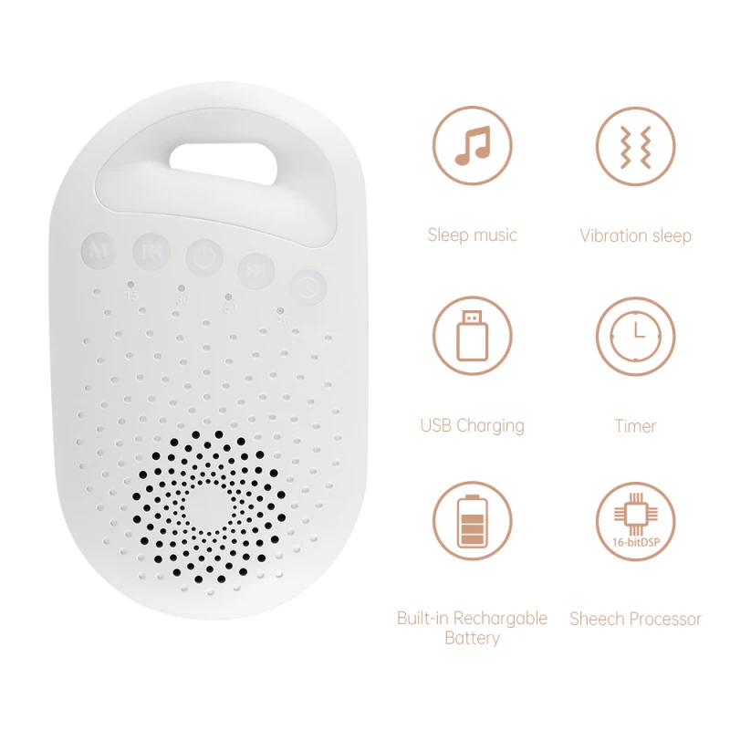 

Portable Baby Sleep Machine White Noise Sound Machine for Baby Sleeping 26 Soothing Sounds 15/30/60/90min Timer Night Light