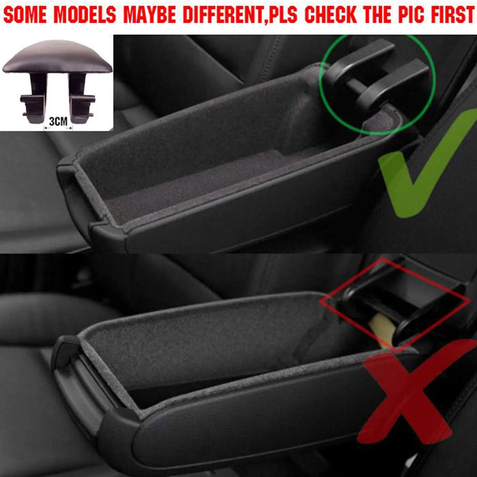 Armrest Lid Cover For Audi A4 Vehicles Compatible B7 2004-2008 B6 2002-2004 Arm Rest Center Console Storage Box Car Interior