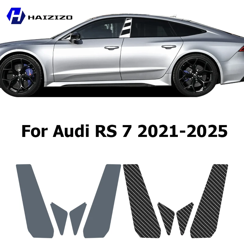 

Защитная пленка из ТПУ для стойки B/C для Audi RS 7 2021-2025: виниловая наклейка от царапин и отпечатков пальцев для отделки дверей автомобиля (PPF)