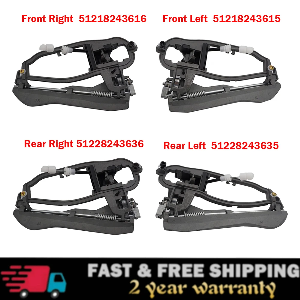 Door Handle Carrier Inner Outside Front Rear Left Or Right For BMW X5 E53 51218243615 51218243616 51228243635 51228243636