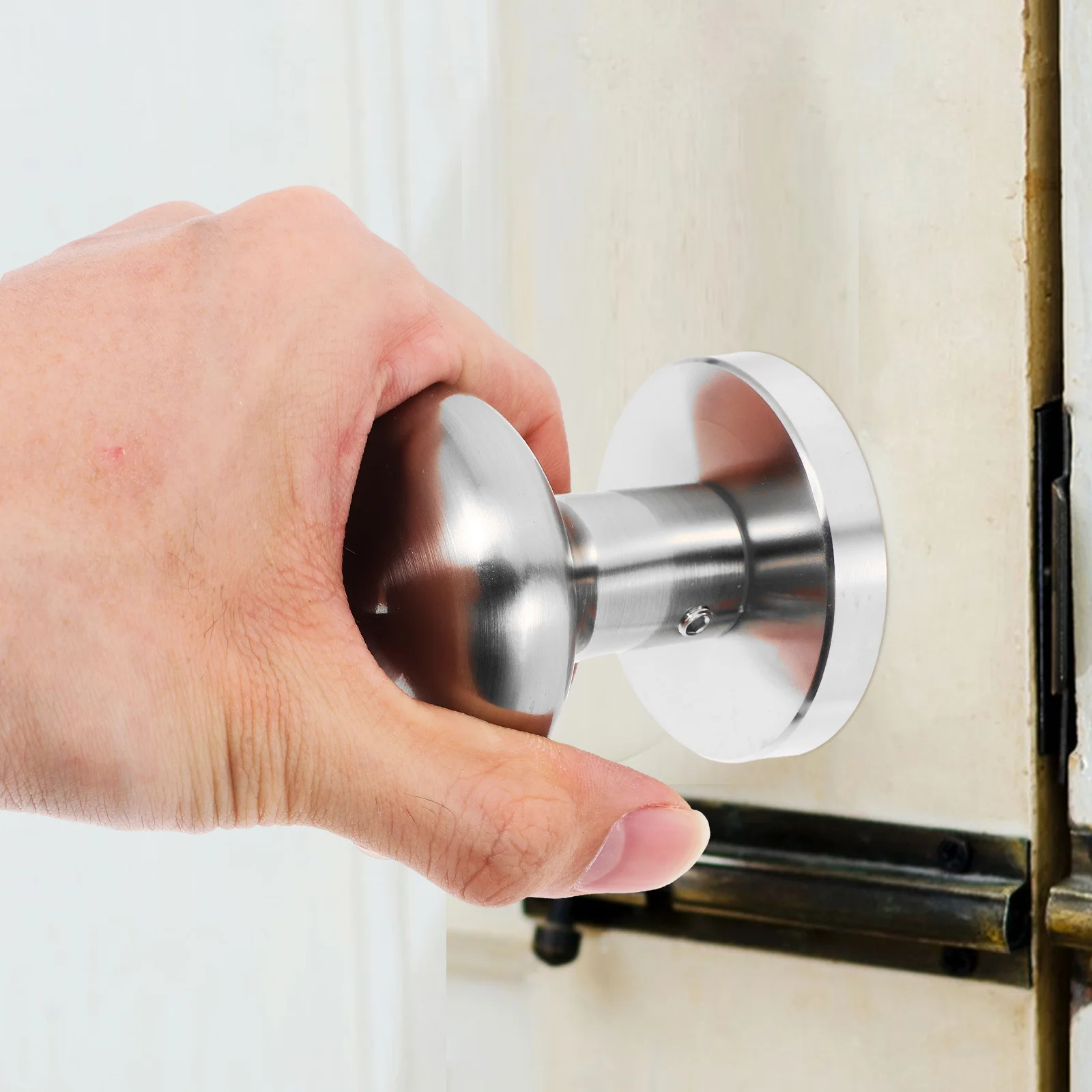 

Ручка дверного замка без ключа, металлическая сфера из нержавеющей стали, дизайн, внутренняя ручка для домашнего офиса, шкафа, сверхмощная дверь