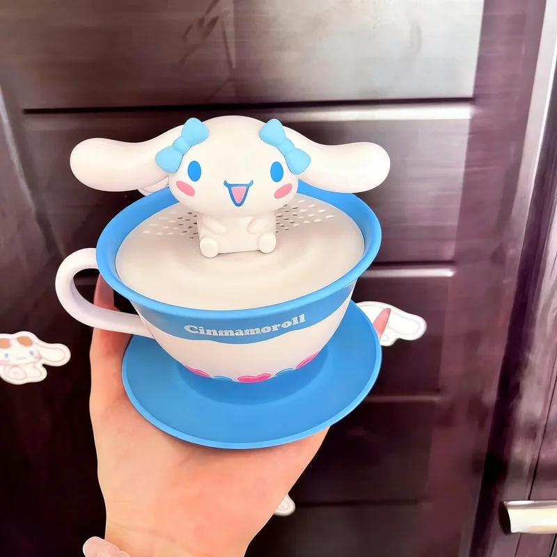 Anime Cartoon Kuromi Cinnamoroll French Tea Cup Bluetooth Speaker Cute Cartoon Ornament 1200mAh Portable Speaker Surprise Gift