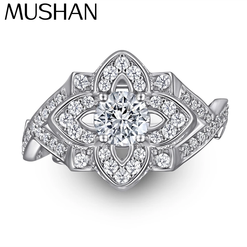 

MuShan Jewelry 925 Sterling Silver Rings Bands Rings Bands Ring 5A Cubic Zirconia Birthday Engagement Anniversary Women Gift