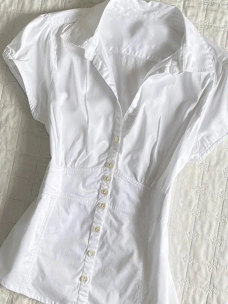 Original f Sved White irt Slim Fit Coton Mélange Moisture ng Vintage Sle Haut pour femme pour les déplacements quotidiens et tous les jours...
