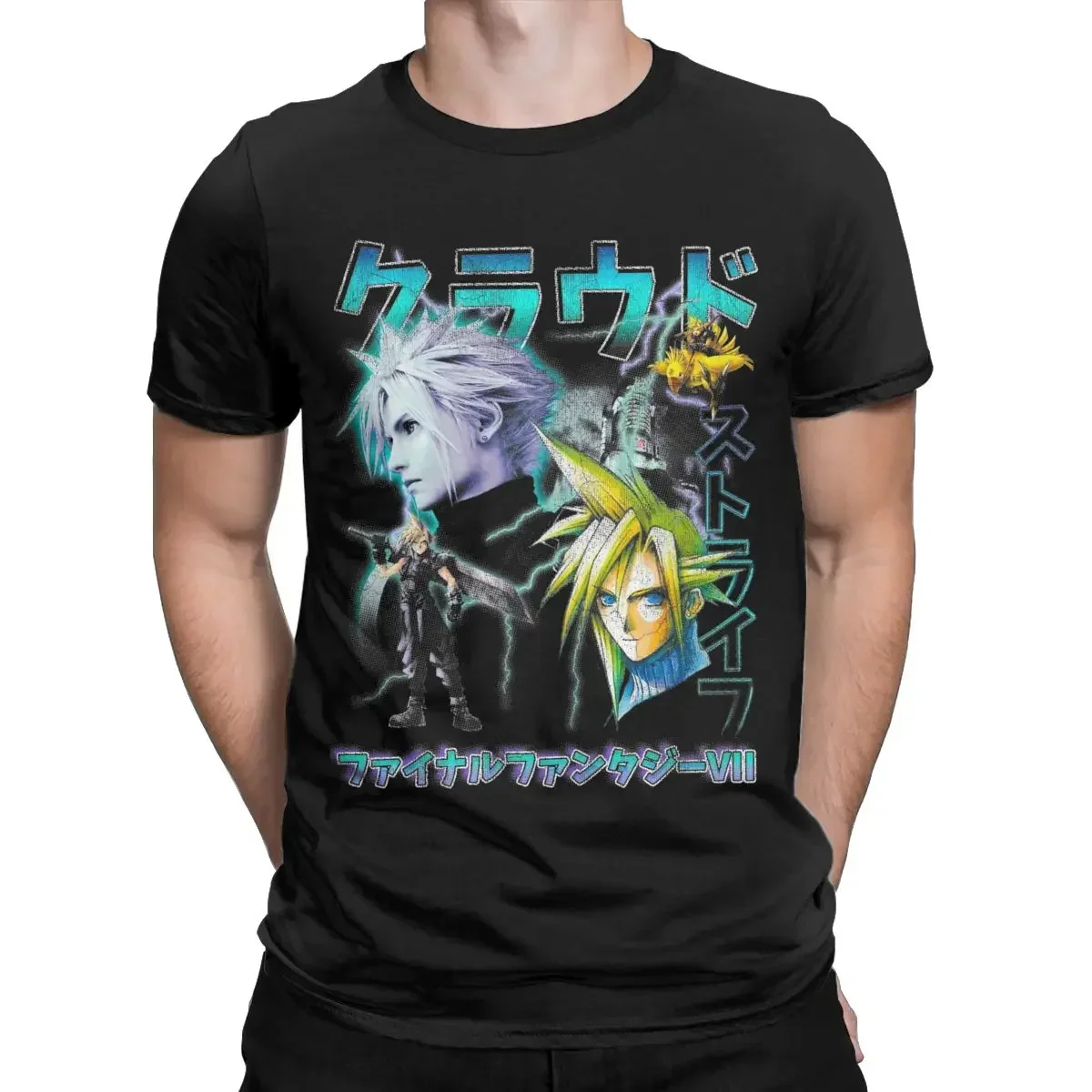 

T Shirt Cloud Strife Final Fantasy for Fun 100% Cotton harajuku men's t-shirts Tee Round Neck Short Sleeve Birthday Present Tops