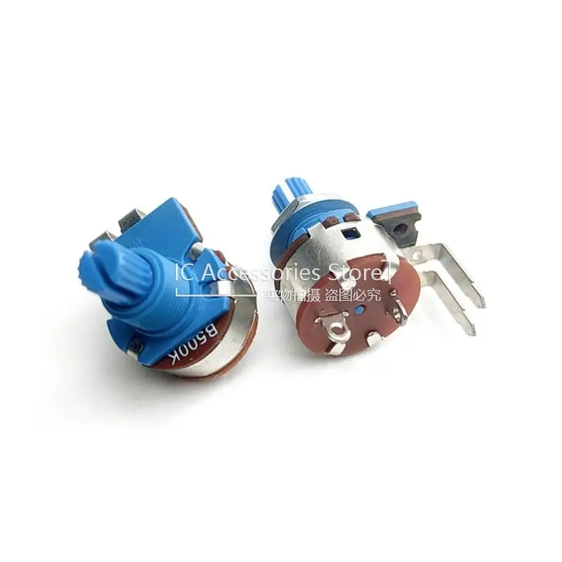 5PCS Potentiometer With Switch B500K B504 Speed Regulating Dimming Lamp Board With 2-leg Bent Leg And Nut Washer