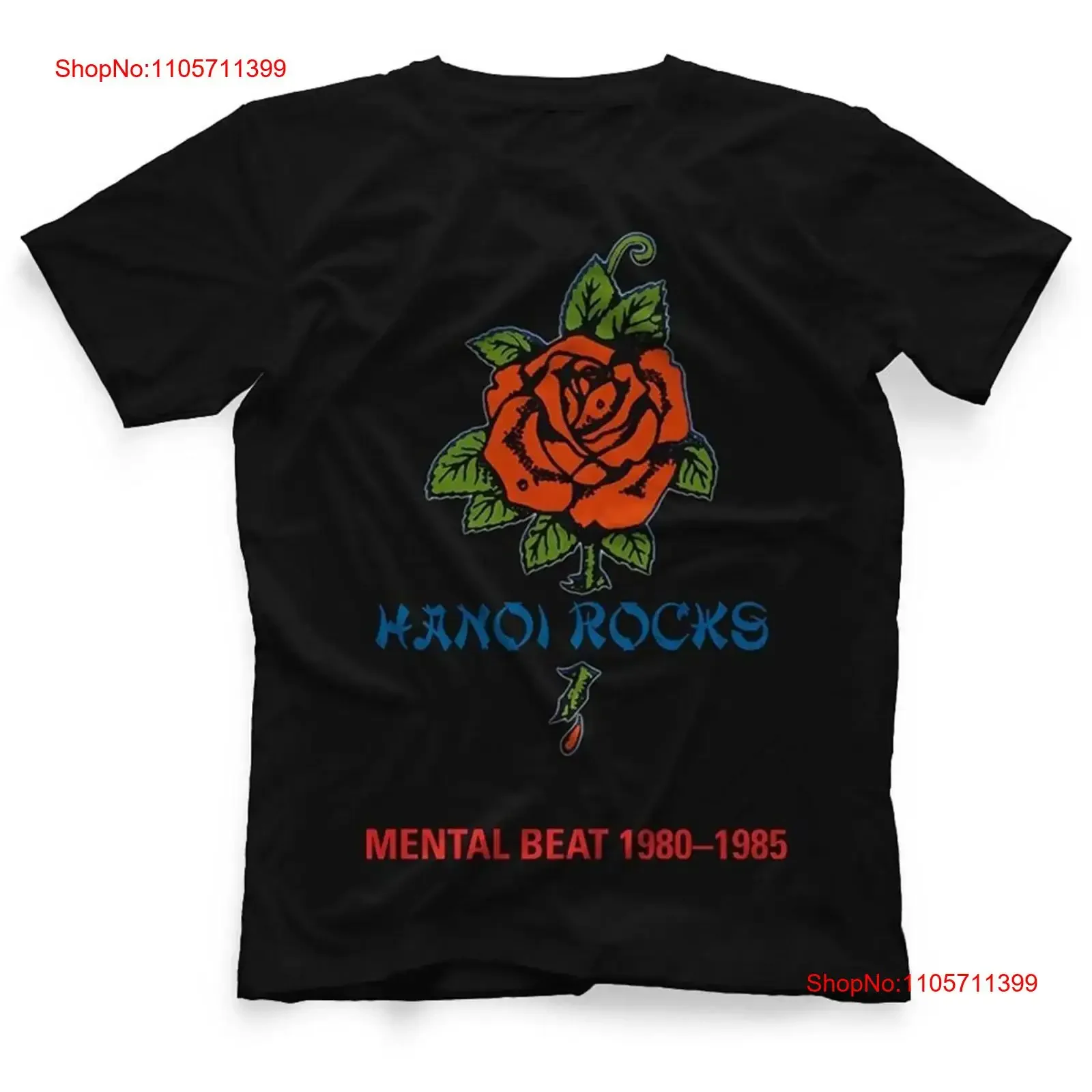 New popular Hanoi Rocks 1980 Band Member T Shirt Black Men All size long or short sleeves vintage Washed Slightly Versatile