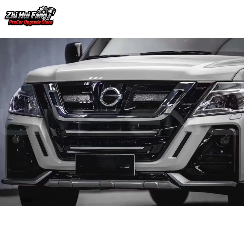

Подходит для Nissan Patrol 16-19, модифицированный модернизированный передний бампер Lord Surround, задний бампер с полным объемным звуком