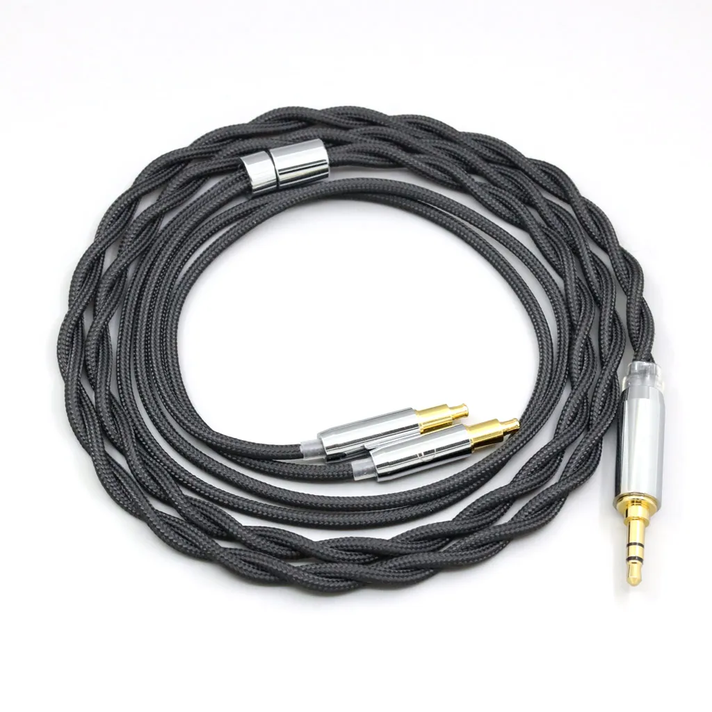 Nylon 99% Pure Silver Palladium Graphene Gold Shield Cable For  Audio Technica ATH-L5000  ATH-AWKT  f  ATH-AWAS LN008304