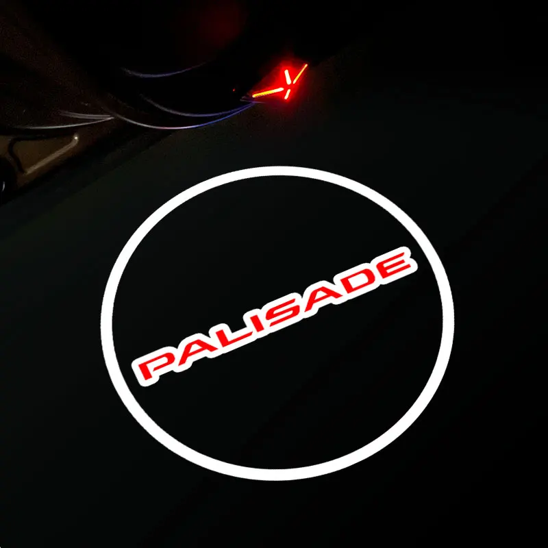 2pcs Car door welcome warning light accessories for modern hyundai palisade