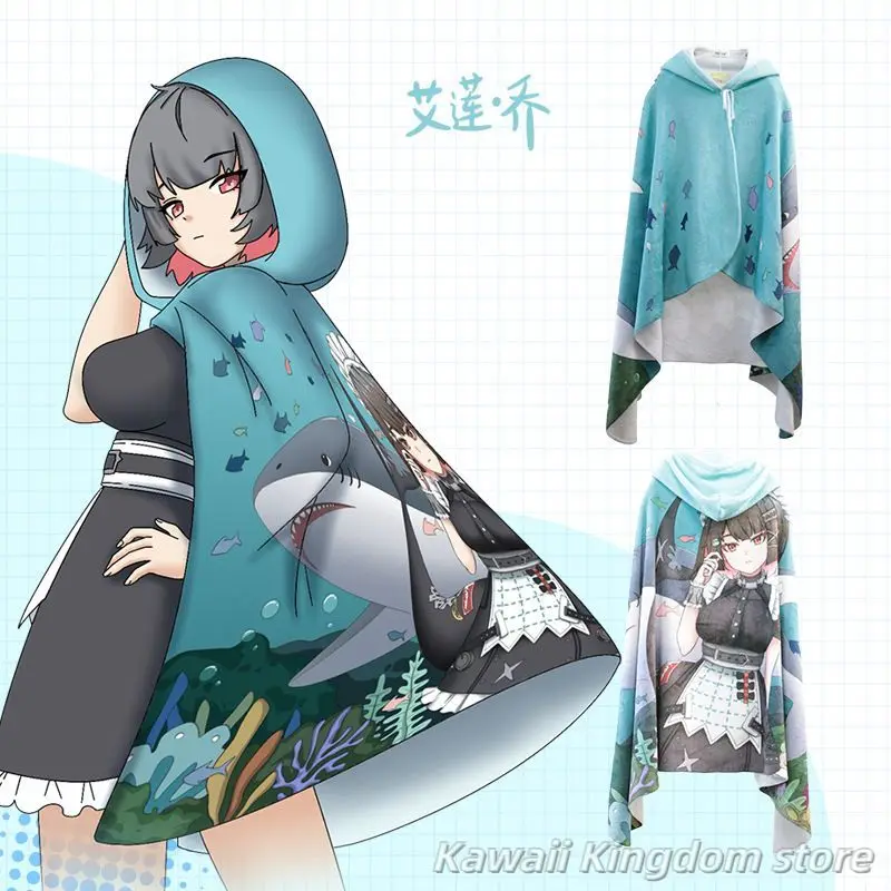 Zenless Zone Zero Ellen Joe Anime Shawl Cloak Capes Ponchos Air Conditioning Blankets Both Sexes Warm Clothes Coats Jackets