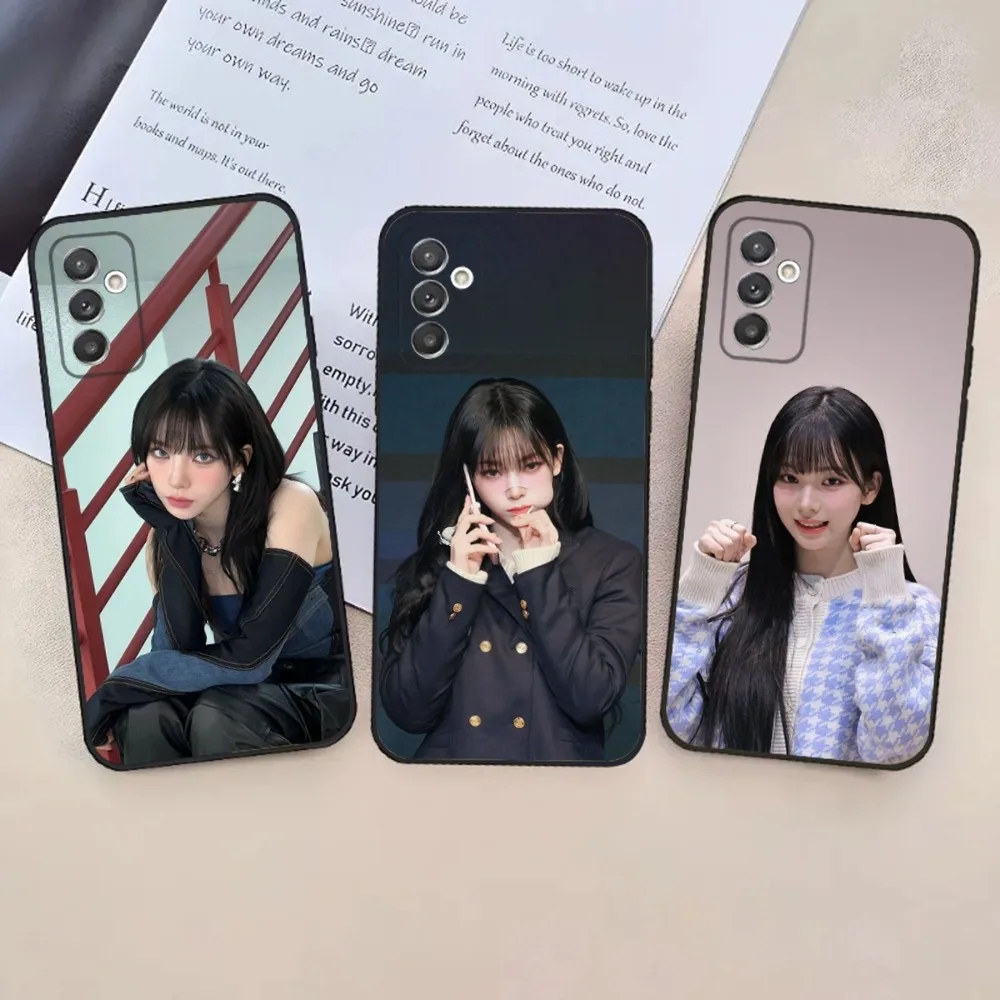 Kpop K-Karina Phone Case For Samsung S24,23,22,30,21,10,9,Ultra,Plus,Lite,FE,5G Black Soft Case