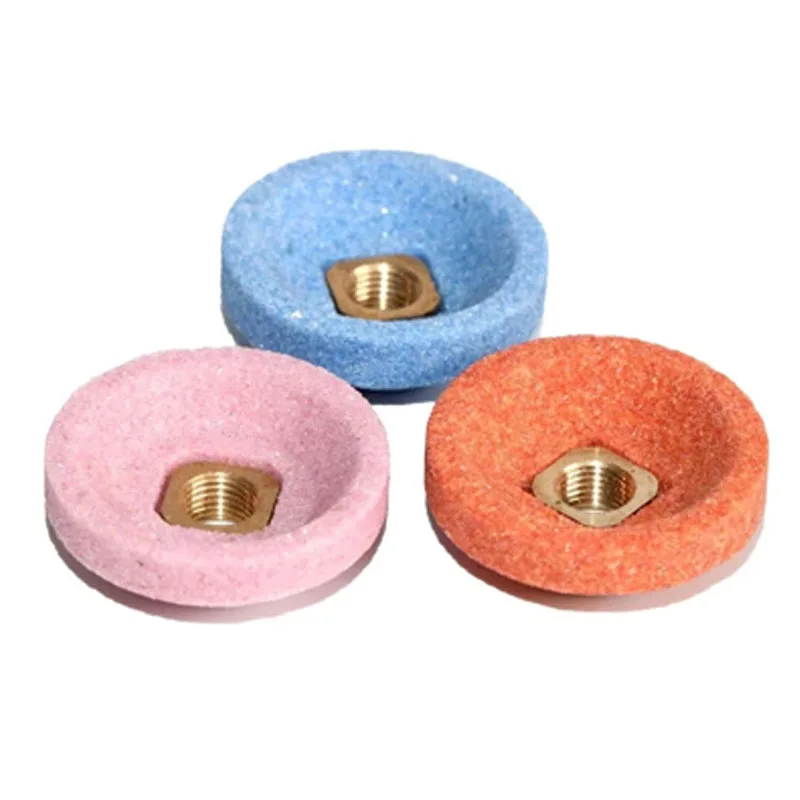 5Pcs Mini Bowl-shaped Grinding Wheel 60/80/100/120Grit Cup Surface Polishing Stone Wheel for Air Micro Grinder Pneumatic