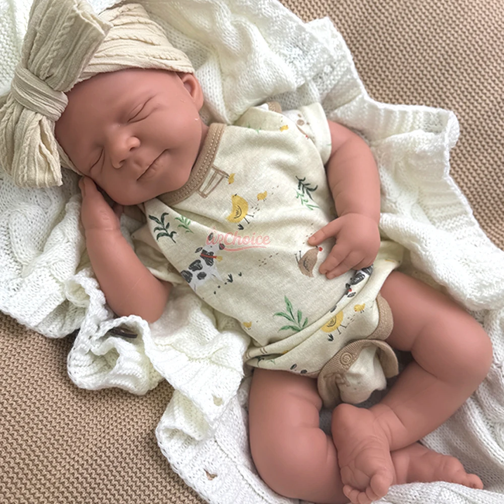 Boneca não pintada 19inch Pascale Baby Girl / Boy Full Soft Silicone Reborn Boneca Custom Washable Blank Bebe para Artista Pintor Presente