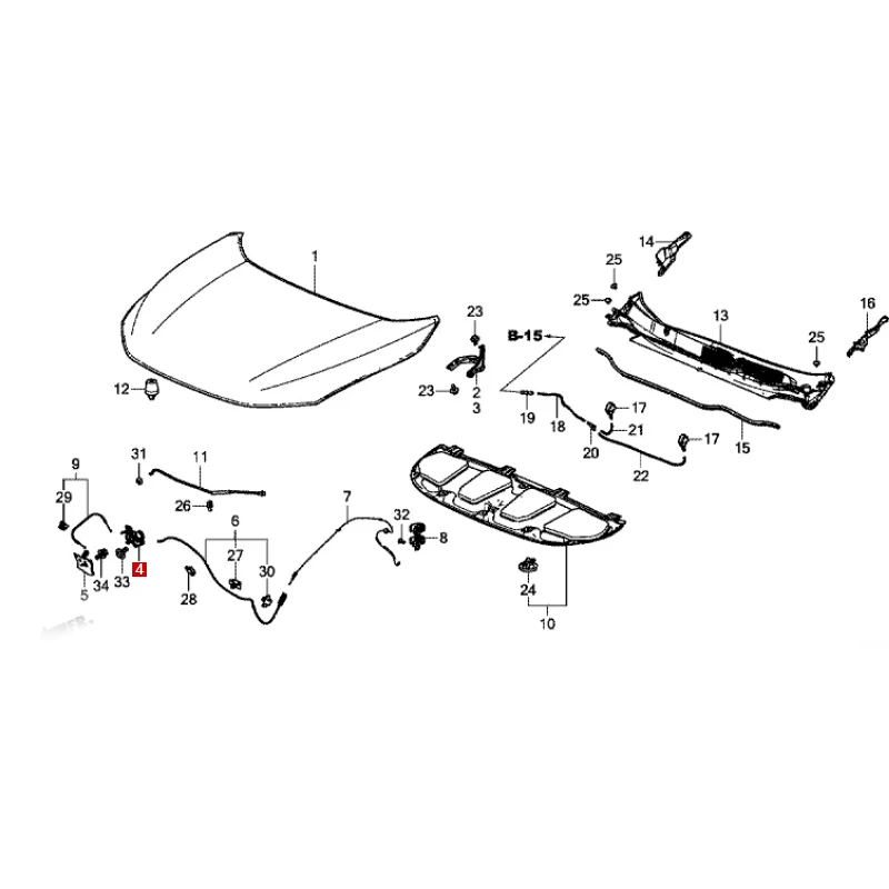 BR EE ZE RM8 RY1 RY2 RY3 RY7 مجموعة قفل غطاء المحرك قفل غطاء المحرك آلة قفل غطاء المحرك #2