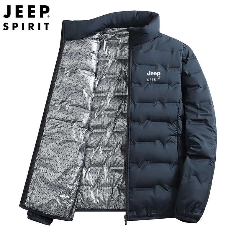 Jeep Spirit chaqueta acolchada Otoño/Invierno grafeno cálido ocio cuello alto ocio abrigo cálido a prueba de frío