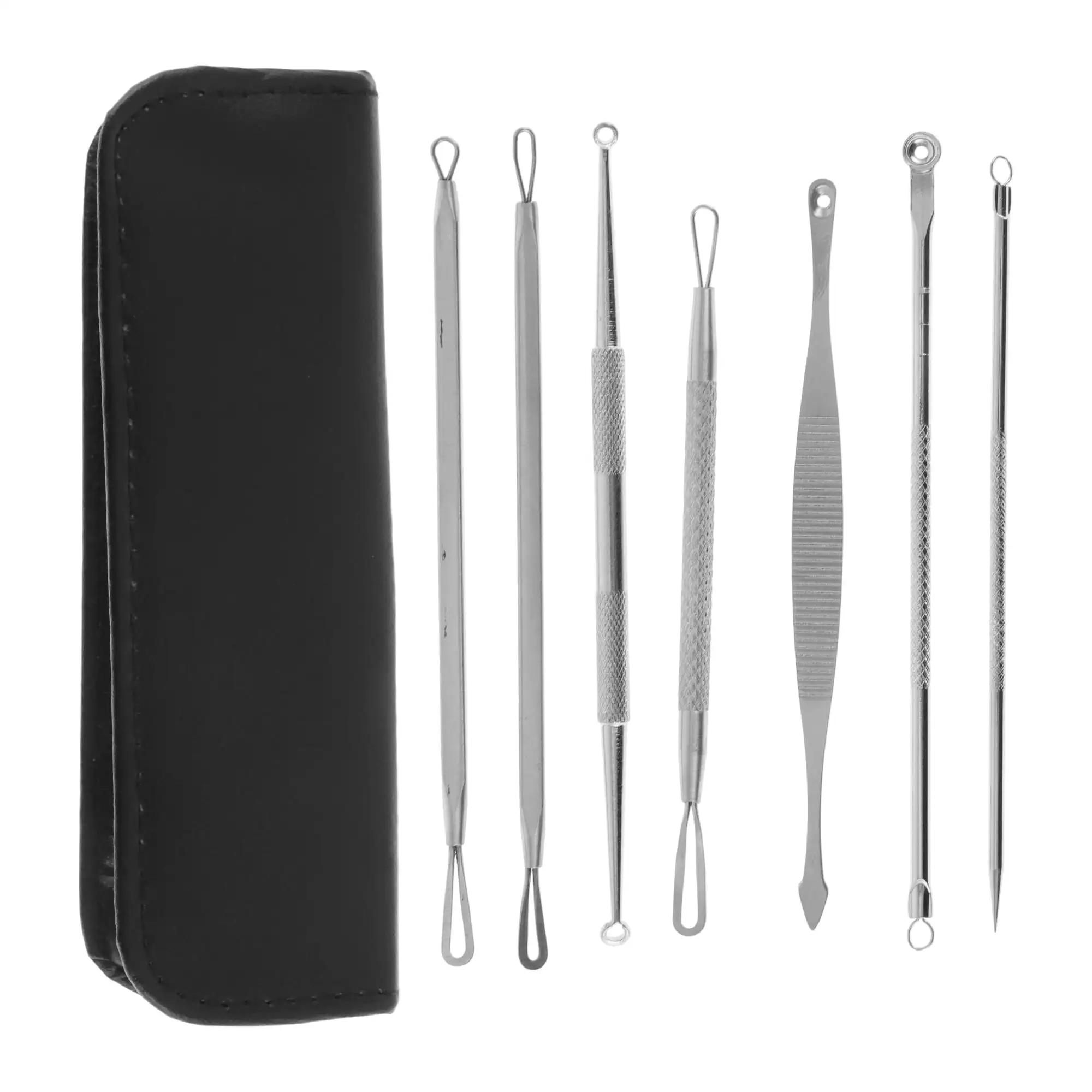 Professional Pimple Extractor Tool Kit Acne Removal Comedone Blackhead Remover Skin Care Beauty Face Tools Silver Tone view 2