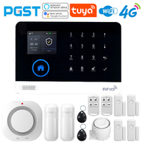 PGST intelligent simple installation home alarm, TUYA，4G，WIFI， Home security alarm system, efficient security anti-theft alarm d
