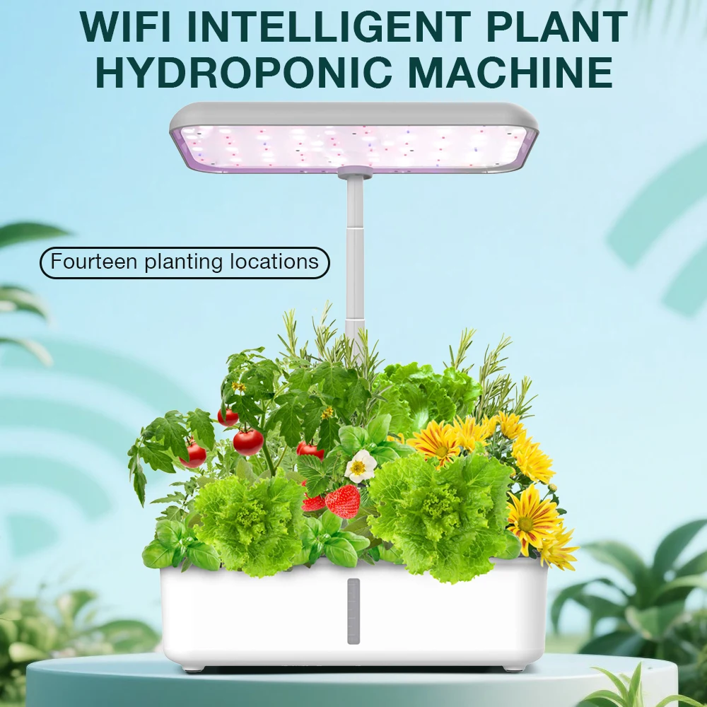 

5L 14 Pods Tuya WiFi Plant Hydroponics System Growing LED Light Soilless Smart Planting Machine Self Watering Gardening Planter