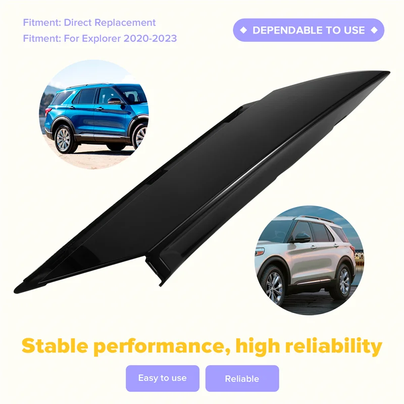 

X39A-Rear Door Pillar Exterior Windshield Post Trim Cover New For Ford Explorer 2020-2023 LB5B78291A08AA LB5Z-78291A08-AACJ R