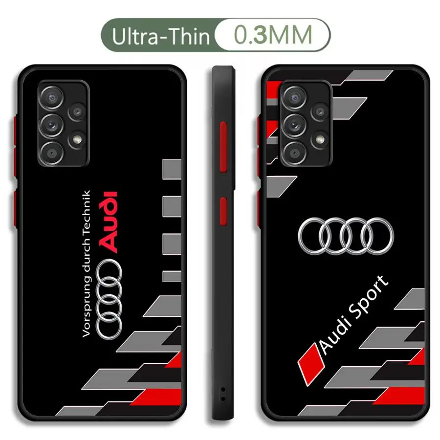 Sports-Car Audi Phone case for Samsung Galaxy A12 A24 A13 A14 A15 A32 A33 A22 A23 A25 A34 A35 A55 A72 A73 A52 A53 A54 4G 5G