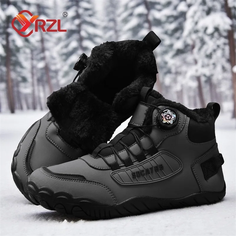 

Зимние ботинки для босиком, уличная треккинговая обувь, повседневные зимние ботинки на меховой подкладке, легкие термозимние кроссовки для пешего туризма, альпинизма