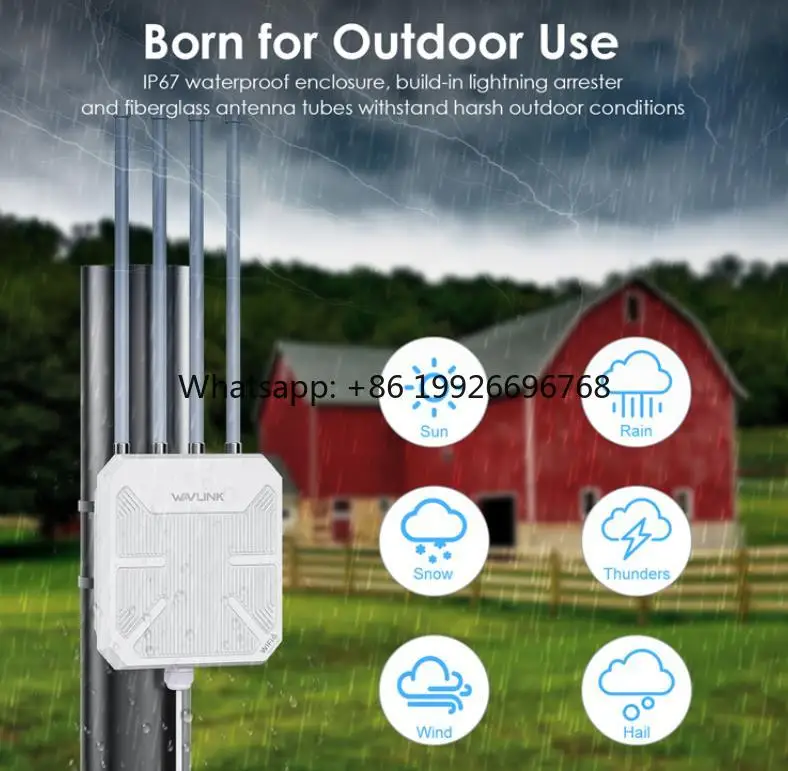 AX3000 Dual Band WiFi6 Access Point Outdoor IP67 Wireless Router Repeater