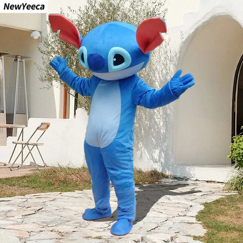 New Blue Lilo & Stitch Mascot Costume Disney Cartoon Character Advertising Fancy Dress Animal Carnival Party Adult Cosplay Suits