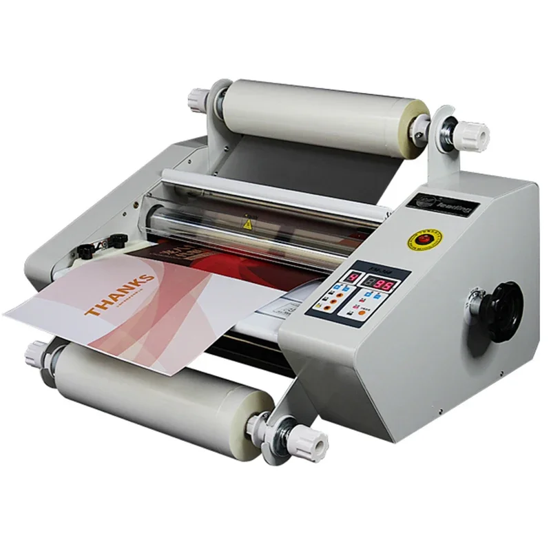 A3 Size Electric Laminating Machine FM360 Paper Laminator Cold Hot Mounting Steel Roller Mounting Machine Double-sided