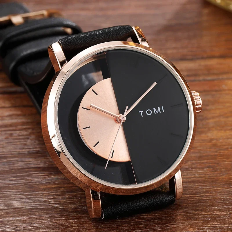 Translucent Unique Watch Creative Sports Wristwatch For Men Women Novelty Leather Lover Couple Watch Quartz watch Boyfriend Gift