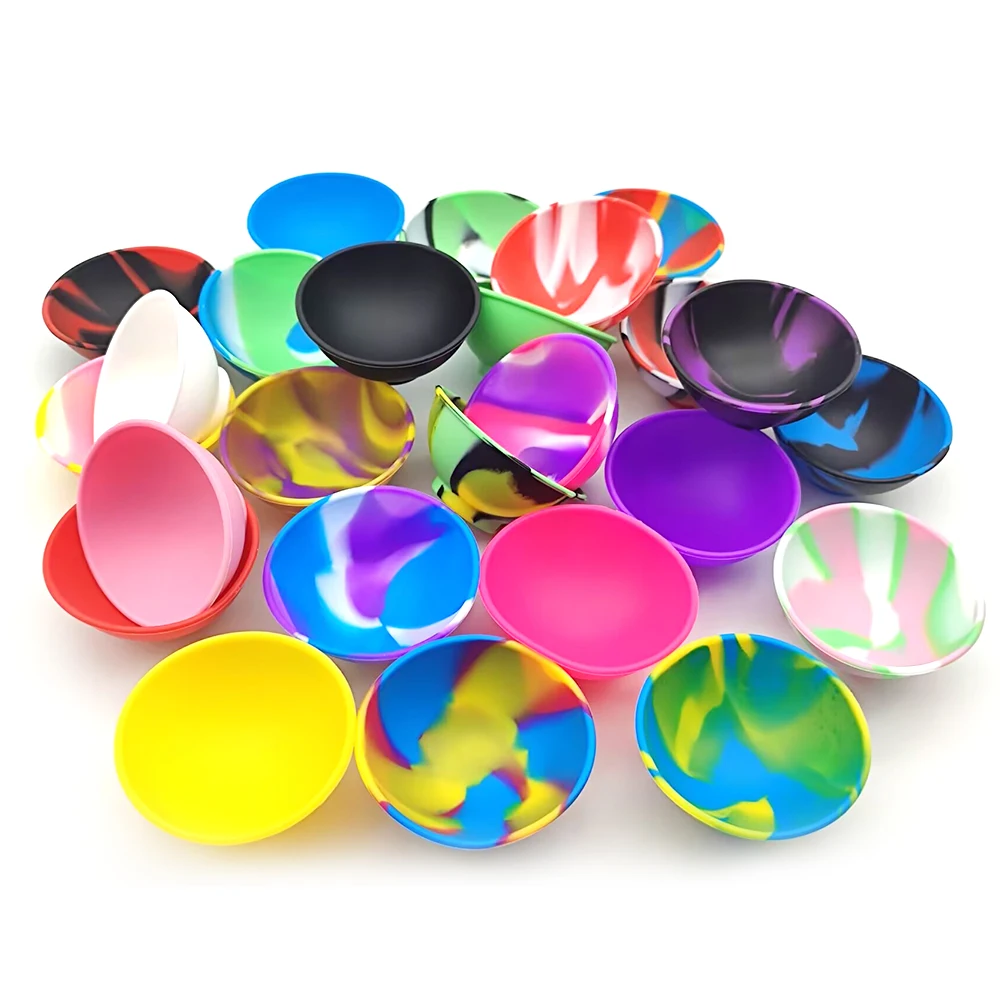 10Pcs Silicone Bowl 67mm Kitchen Mini Bowl Storage Box Container Jar Tobacco Herb Smoking Accessories Smoke Tool For Grinder