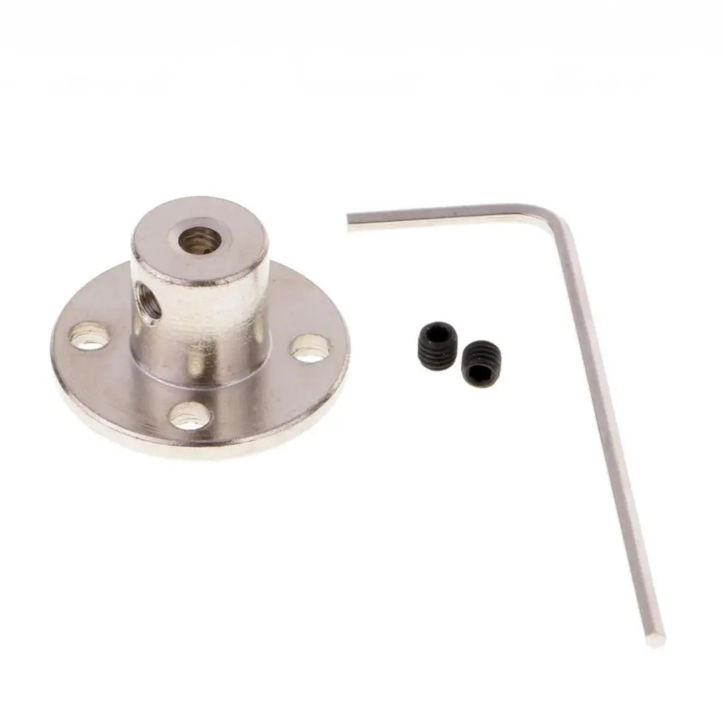 Steel Flanged Shaft Coupler Rigid Motor Adapter DIY Accessories for RC Model Engine Shaft Connection