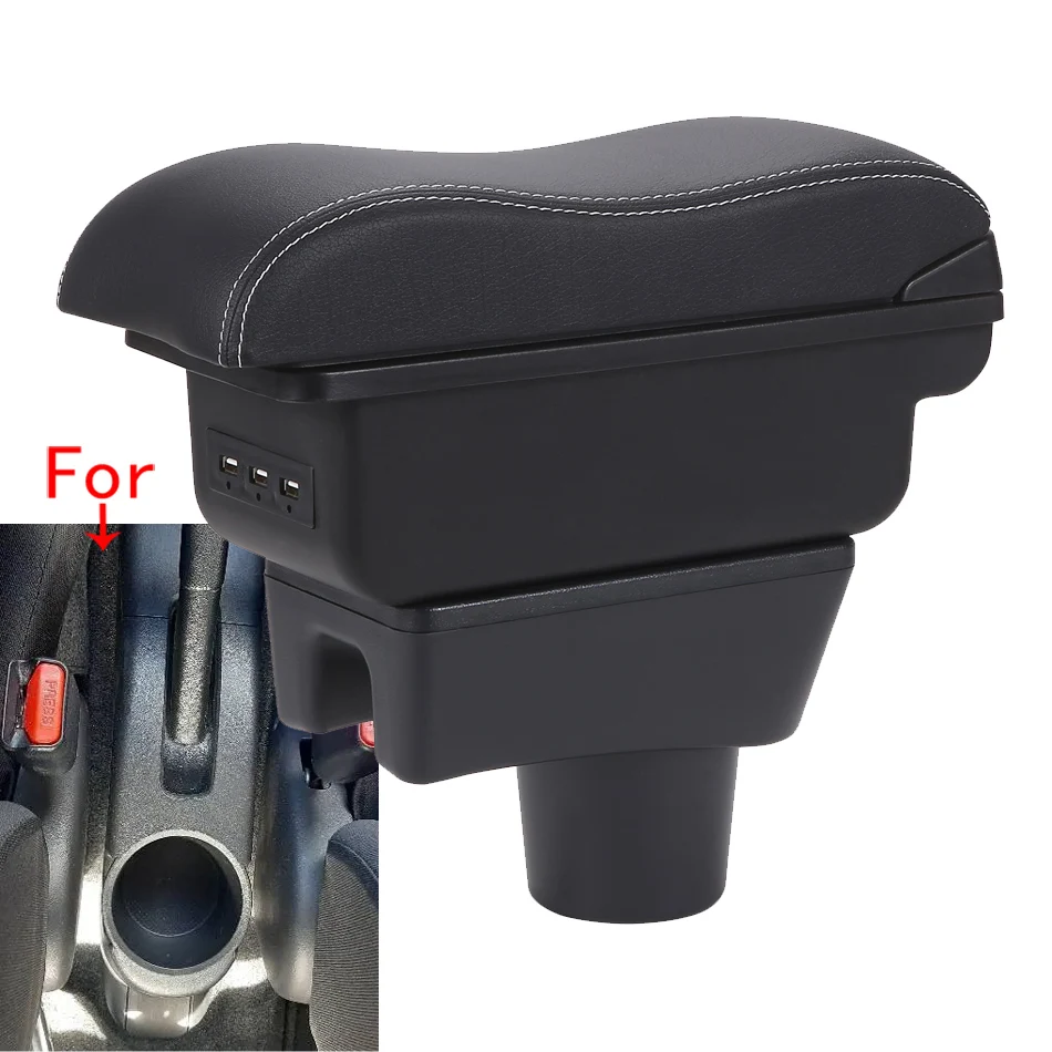 For Mitsubishi Attrage Mirage Armrest Box For Dodge Attitude Mitsubishi Space Star Armrest Curved Surface leather Storage box