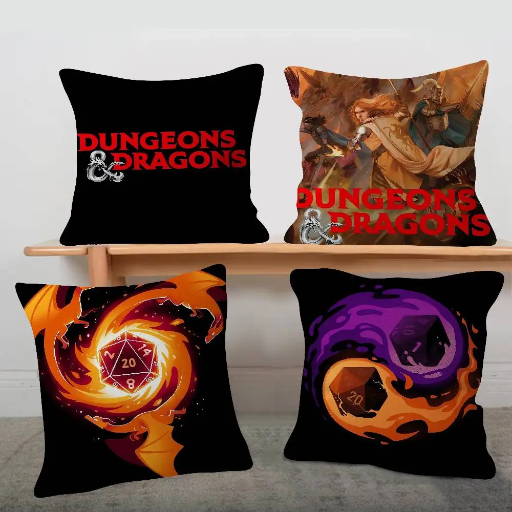 Game Dungeons & Dragons Pillow Case Soft Double Sided Print Sofa Cushion Cover Throw Pillow Covers