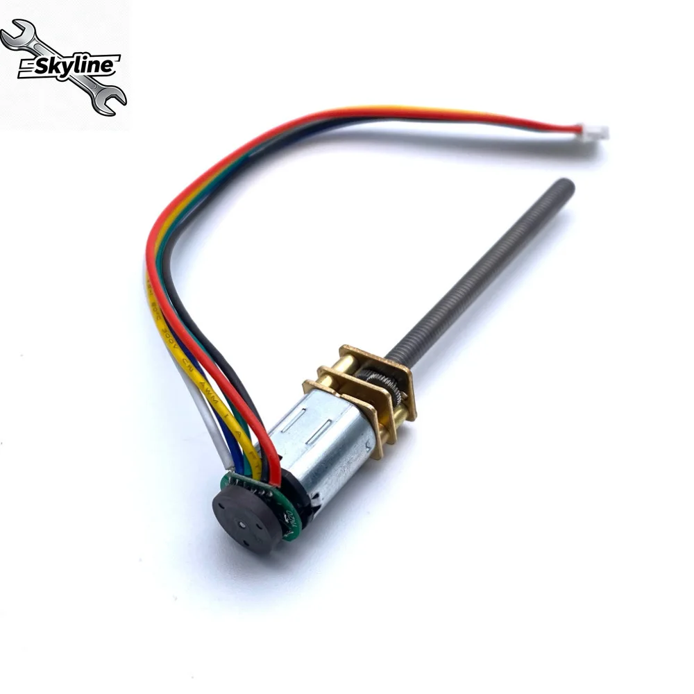 Threaded Shaft Encoder DC Gear Motor 3V 6V 12V 15~1000rpm speed Model N20 M4 55mm Small Electric Machine Motor