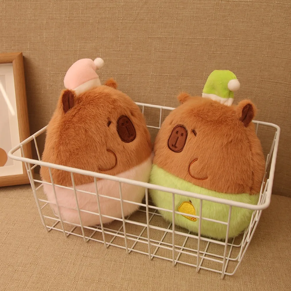 Dress Up Capybara Plush Doll Pajamas Simulation Capybara Plush Toy Cartoon Fluffy Capibara Fluffty Doll Home Decor