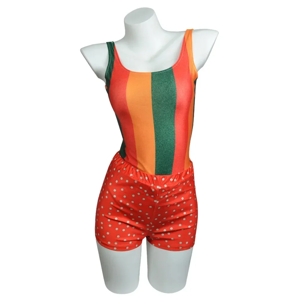 New 2026 Taylor Anti Hero Cosplay Costume Women Bodysuit Colorful Striped Sexy Jumpsuit Swimsuit Uniform Halloween Clothes
