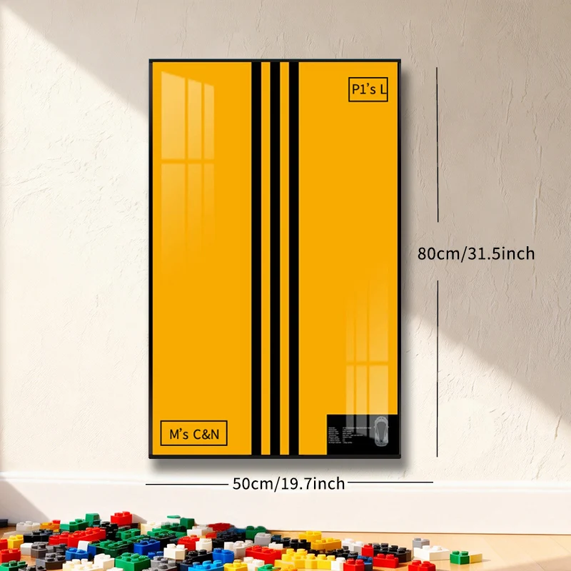 NEW legof1 Technics Holder Display Wallboard Suitable For lego 42172 P1 Technic Building Block car Wall Mount Display with Frame