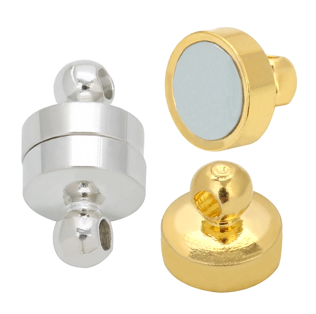 10 Sets Magnetic Clasps Cylinder End Buckle Magnet Claps for Rope Chain Connector DIY Bracelet Necklace Jewelry Making Accessory