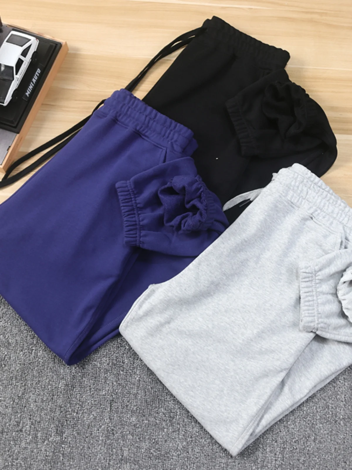 

Мужские весенние брюки из хлопчатобумажной ткани с эластичной резинкой на талии, прямые брюки для бега, повседневные брюки, модные длинные брюки, модные городские брюки