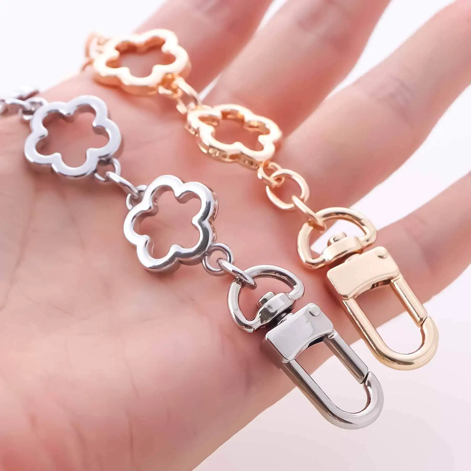 1 قطعة حقيبة زهرة موسع سلسلة محفظة حقيبة حزام موسع سلسلة DIY بها بنفسك المرأة حقيبة يد محفظة صنع استبدال الملحقات #2