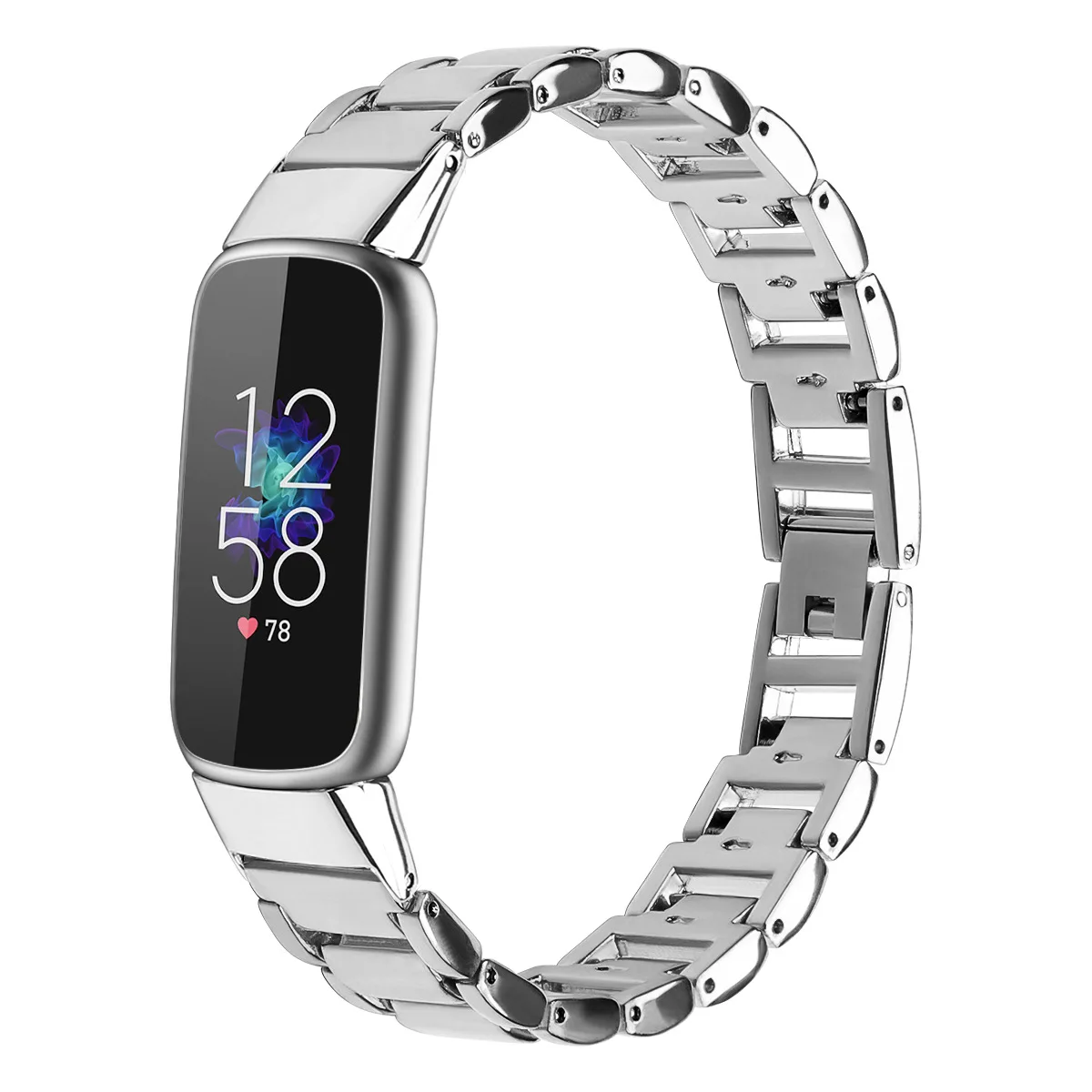 For Fitbit Luxe Watch Band Steel Band Alloy Hollow out Bracelet