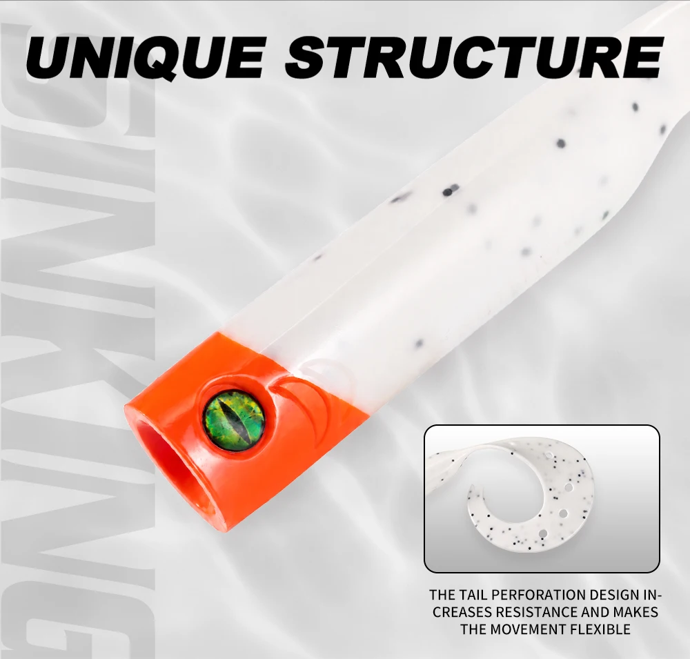 Hunthouse Twist 2.0 Soft Silicone Fishing Lure Single Tail Trailer_voghion.com