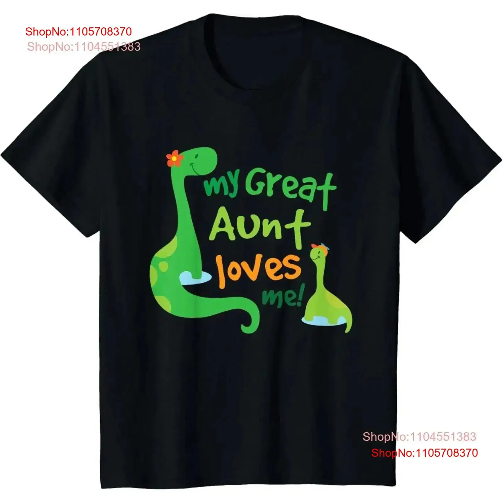 Kids My Great Aunt Loves Me Dinosaur Nephew T Shirt vintage Washed homme Comfortable graphic Stylish Versatile Stretched