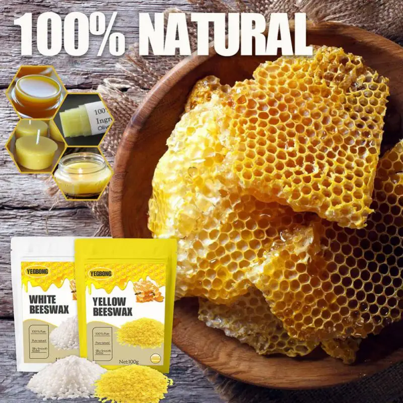 New Pure Natural Beeswax Household Waxing Making Candles Multi-purpose Cosmetics Making Materials Skin Care Lip Wax